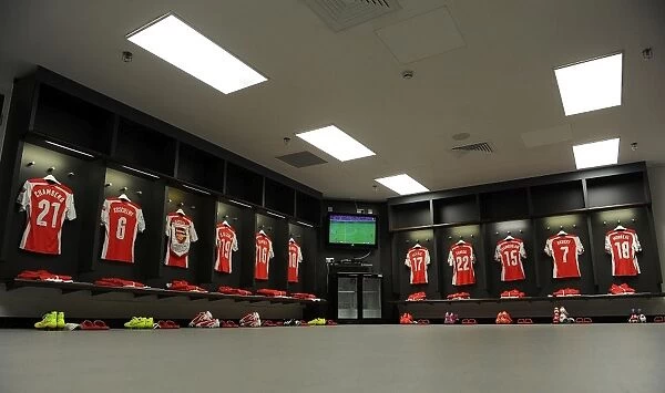 Arsenal Football Club: Unity in the Changing Room before the FA Community Shield Battle (Arsenal vs Manchester City, 2014)