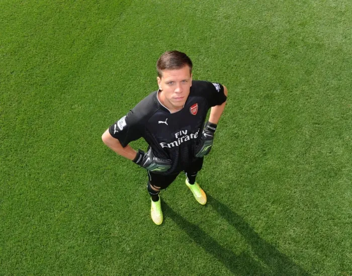 Framed Print : Arsenal Football Club: Wojciech Szczesny at 2014-15 First Team Photocall, Emirates Stadium