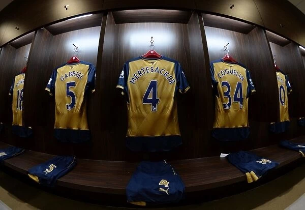 Arsenal Footballers Gabriel, Mertesacker, and Coquelin Prepare for Match against Singapore XI