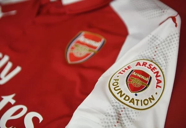 Arsenal Foundation Shirts in Home Changing Room Before Arsenal vs Newcastle United (2017-18)