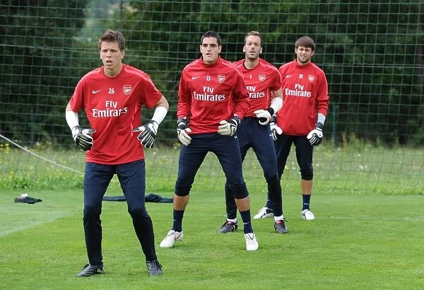 Arsenal Goalkeepers Training: Almunia, Szczesny, Mannone, and Fabianski, Austria 2010