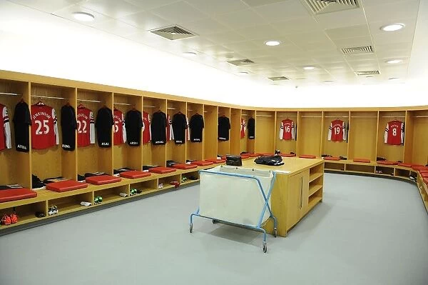 Arsenal Home Changing Room Before Arsenal v Reading, Premier League 2012-13