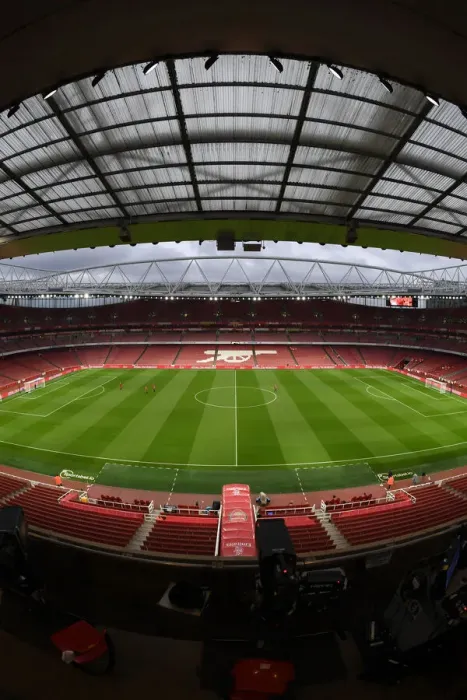 Framed Print : Arsenal at Home: Emirates Stadium Readies for Arsenal vs Crystal Palace, Premier League 2021-22