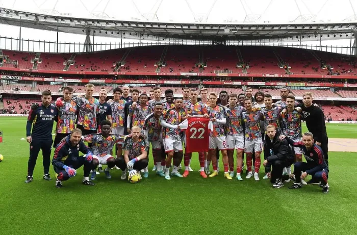 Framed Print : Arsenal Honors Injured Team Member Pablo Mari Against Nottingham Forest