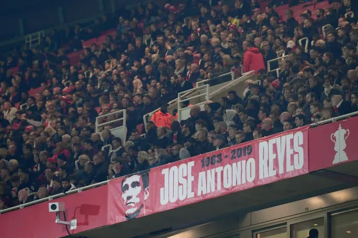 Framed Print : Arsenal Honors Jose Antonio Reyes with Emotional Tribute Banner vs. Vitoria Guimaraes (2019) Framed Print : Arsenal Honors Jose Antonio Reyes with Emotional Tribute Banner vs. Vitoria Guimaraes (2019)