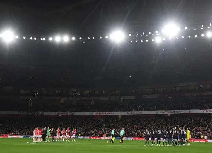 Framed Print : Arsenal Honors Late Legend Ray Kennedy Before Arsenal v West Ham United (2021-22)