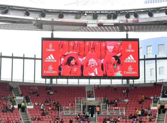 Framed Print : Arsenal Honors Maria Petri Before Arsenal vs Sevilla Pre-Season Friendly at Emirates Stadium