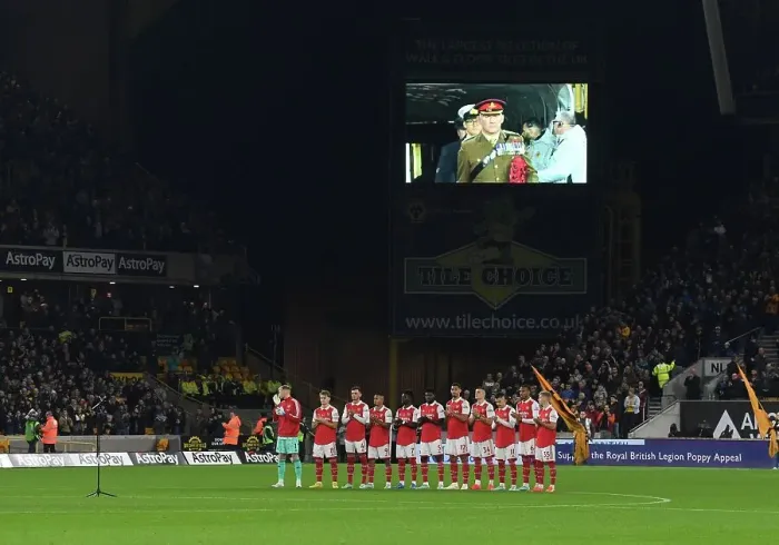 Framed Print : Arsenal Honors Remembrance Day Before Wolverhampton Wanderers Clash in Premier League