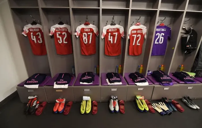 Framed Print : Arsenal: Inside the Changing Room before Vorskla Poltava Clash (UEFA Europa League 2018-19) Framed Print : Arsenal: Inside the Changing Room before Vorskla Poltava Clash (UEFA Europa League 2018-19)