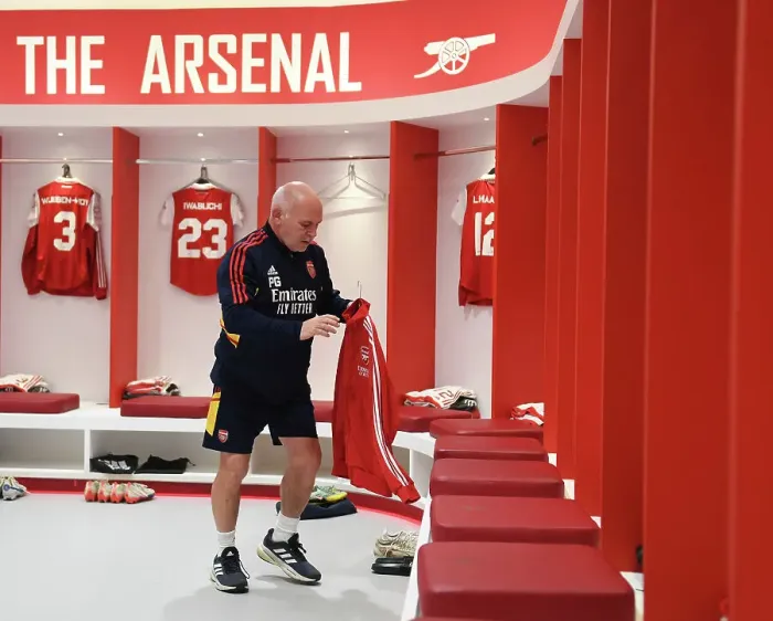 Framed Print : Arsenal Kitman Paul Glibbery Gears Up for Women's Champions League Showdown Against Olympique Lyonnais Framed Print : Arsenal Kitman Paul Glibbery Gears Up for Women's Champions League Showdown Against Olympique Lyonnais