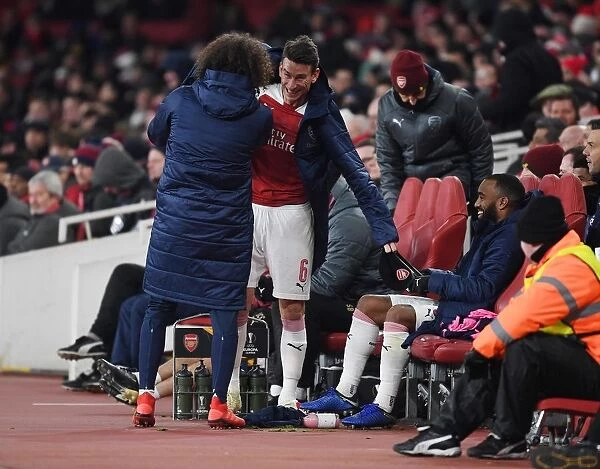 Arsenal: Koscielny's Farewell Joke with Guendouzi and Lacazette during Qarabag Match, UEFA Europa League 2018-19