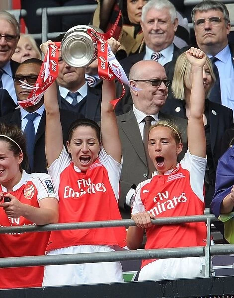 Arsenal Ladies Celebrate FA Cup Victory: Vicky Losada and Jordan Nobbs Triumph Over Chelsea Ladies