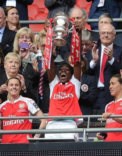 Arsenal Ladies Celebrate FA Cup Victory: Asisat Oshoala Lifts the Trophy