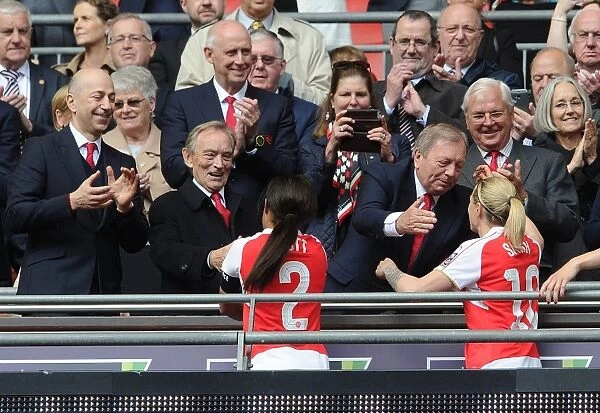 Arsenal Ladies Celebrate FA Cup Victory: Vic Akers Embraces Kelly Smith - Arsenal FC