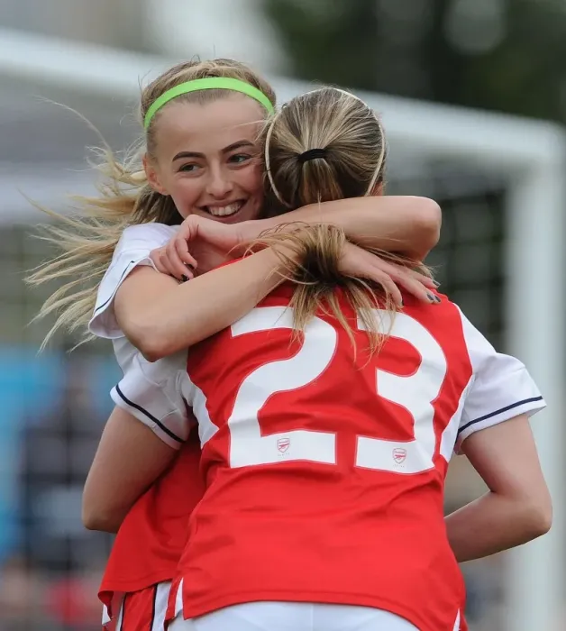 Framed Print : Arsenal Ladies Celebrate FA Cup Victory: Beth Mead and Chloe Kelly's Euphoric Goal Moment Framed Print : Arsenal Ladies Celebrate FA Cup Victory: Beth Mead and Chloe Kelly's Euphoric Goal Moment