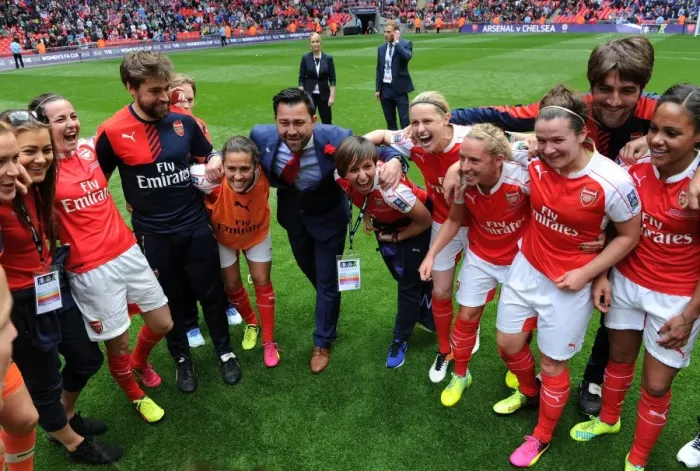 Framed Print : Arsenal Ladies Celebrate FA Cup Victory: Pedro Martinez Losa and Team Triumph at Wembley Stadium Framed Print : Arsenal Ladies Celebrate FA Cup Victory: Pedro Martinez Losa and Team Triumph at Wembley Stadium