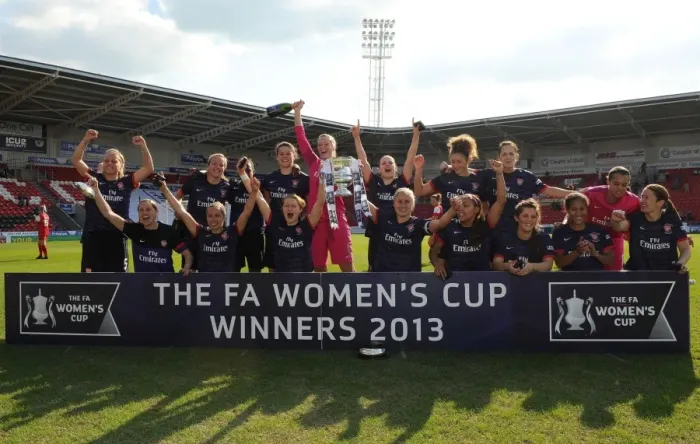 Framed Print : Arsenal Ladies Celebrate FA Women's Cup Victory (2013) Framed Print : Arsenal Ladies Celebrate FA Women's Cup Victory (2013)