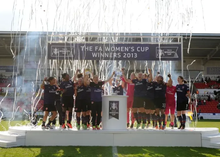 Framed Print : Arsenal Ladies Celebrate FA Women's Cup Victory (2013): Arsenal Ladies 1-0 Bristol Academy Framed Print : Arsenal Ladies Celebrate FA Women's Cup Victory (2013): Arsenal Ladies 1-0 Bristol Academy
