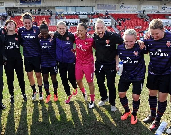 Arsenal Ladies Celebrate FA Women's Cup Victory over Bristol Academy