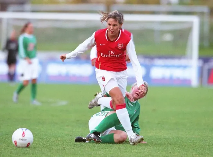 Framed Print : Arsenal Ladies Crush Breidablik in UEFA Cup Quarterfinal: Julie Fleeting Shines Framed Print : Arsenal Ladies Crush Breidablik in UEFA Cup Quarterfinal: Julie Fleeting Shines