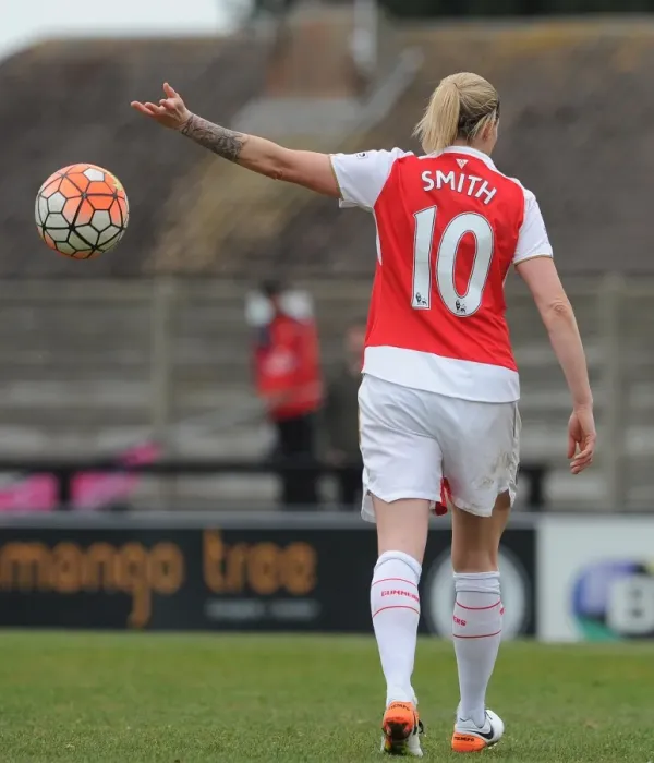 Framed Print : Arsenal Ladies Dramatic Penalty Shootout Victory: Kelly Smith Scores the Winning Goal in FA Cup Quarterfinal against Notts County Ladies