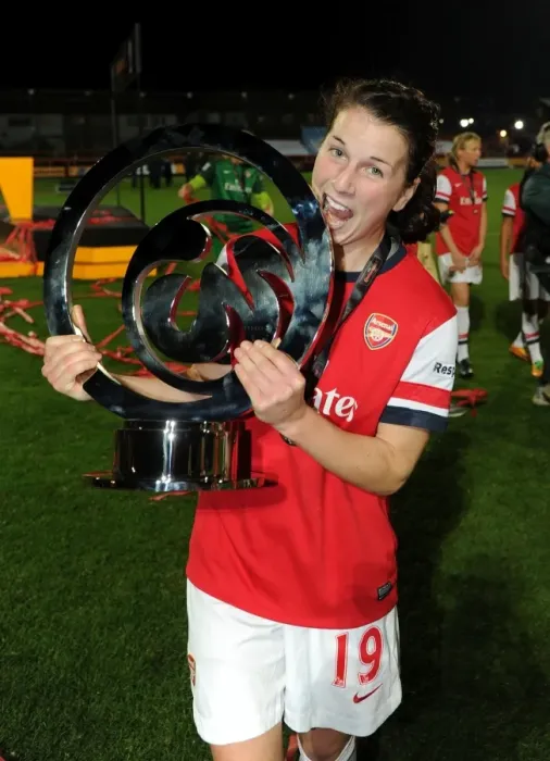 Framed Print : Arsenal Ladies FC Claim WSL Continental Cup Title: Niamh Fahey Lifts the Trophy after Victory over Birmingham City Ladies FC