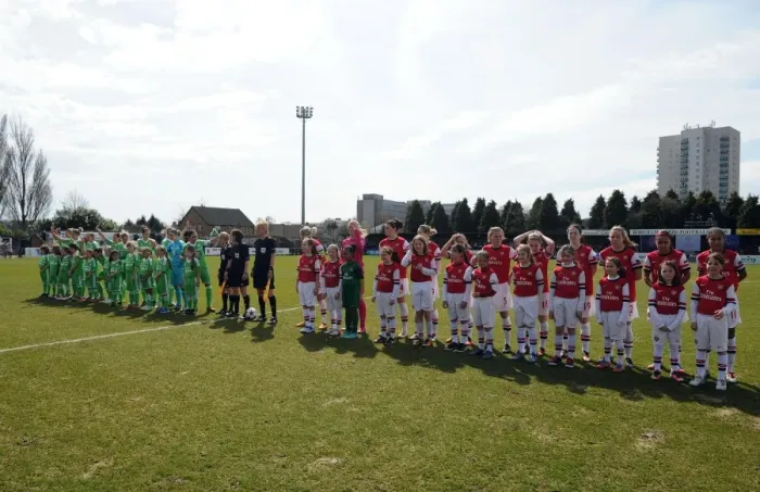 Framed Print : Arsenal Ladies FC v VfL Wolfsburg - UEFA Womens Champions League: Semi Final First Leg