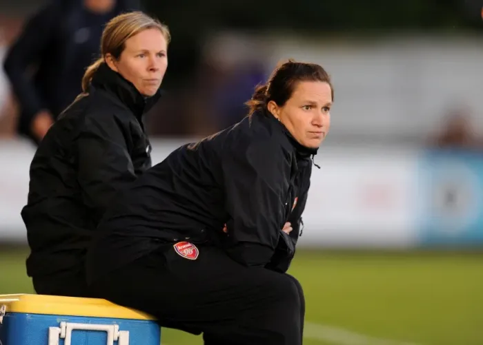 Framed Print : Arsenal Ladies FC vs. Bristol Academy WFC: Laura Harvey and Rehanne Skinner Lead the Way