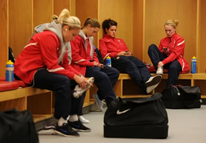 Framed Print : Arsenal Ladies: Jennifer Beattie and Kim Little Prepare for Battle against Chelsea LFC Framed Print : Arsenal Ladies: Jennifer Beattie and Kim Little Prepare for Battle against Chelsea LFC