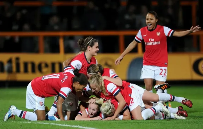 Framed Print : Arsenal Ladies: Kim Little and Team Celebrate FA WSL Continental Cup Victory