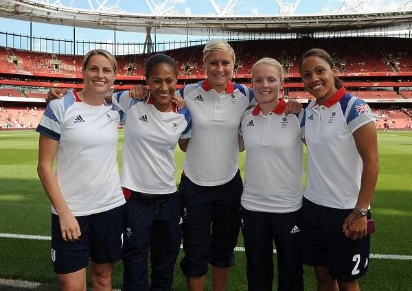 Arsenal Ladies (L-R) Kelly Smith, Rachel Yankey, Steph Houghton, Kim Little
