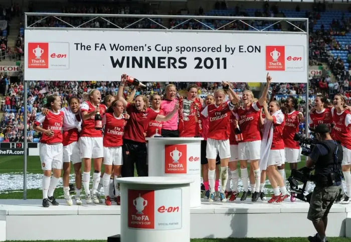 Framed Print : Arsenal Ladies Lift FA Cup: 2-0 Victory over Bristol Academy (FA Cup Final 2011) Framed Print : Arsenal Ladies Lift FA Cup: 2-0 Victory over Bristol Academy (FA Cup Final 2011)