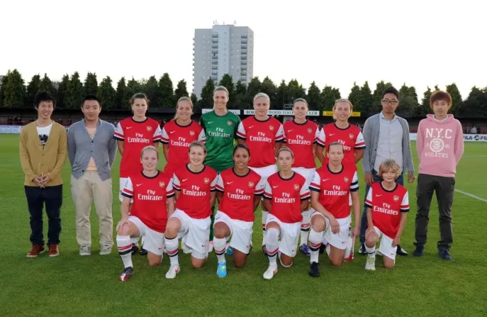 Framed Print : Arsenal Ladies with the match sponsors. Arsenal Ladies 1: 1 Bristol Academy Framed Print : Arsenal Ladies with the match sponsors. Arsenal Ladies 1: 1 Bristol Academy