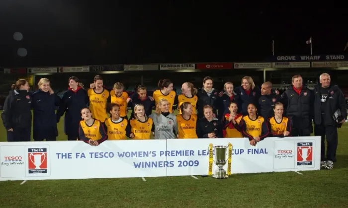 Framed Print : Arsenal Ladies Triumph: 5-0 Victory in Womens FA Premier League Cup Final