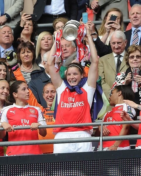 Arsenal Ladies Triumph: Dominique Janssen's FA Cup Victory Celebration