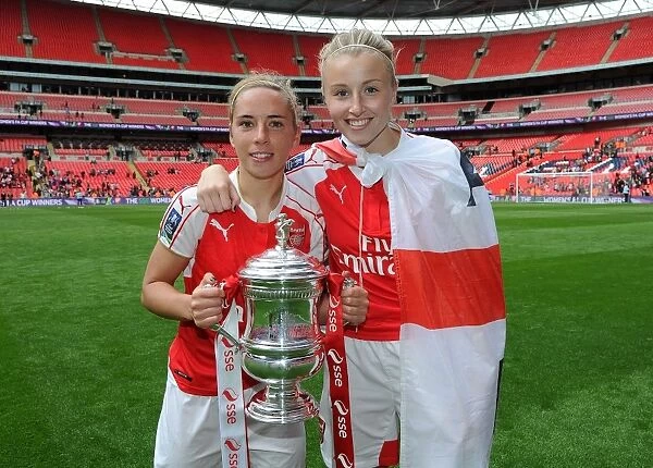 Arsenal Ladies Triumph in FA Cup Final: Nobbs and Williamson Raise the Trophy