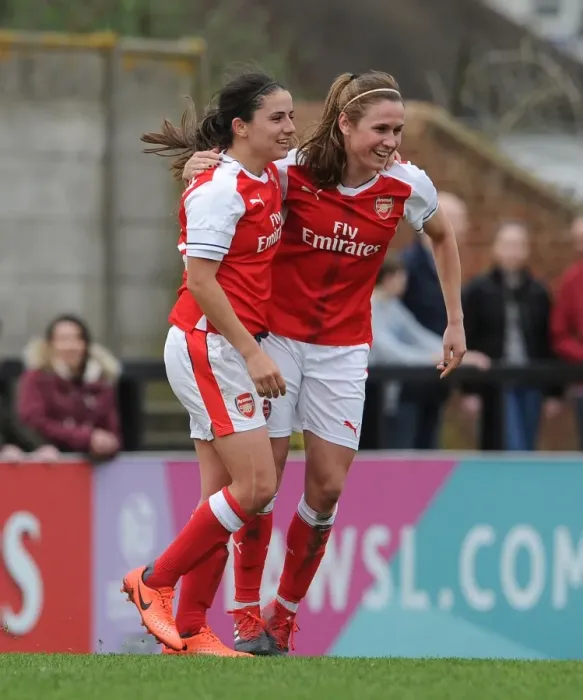 Framed Print : Arsenal Ladies vs. Tottenham Hotspur Ladies: Van de Donk and O'Reilly's Euphoric Goal Celebration in FA Cup Clash: A Moment of Triumph for Danielle van de Donk and Heather O'Reilly Framed Print : Arsenal Ladies vs. Tottenham Hotspur Ladies: Van de Donk and O'Reilly's Euphoric Goal Celebration in FA Cup Clash: A Moment of Triumph for Danielle van de Donk and Heather O'Reilly