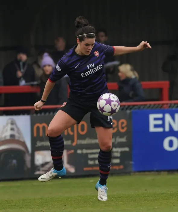 Framed Print : Arsenal Ladies vs. ASD Torres CF: Jennifer Beattie in Quarterfinal Action of the UEFA Women's Champions League Framed Print : Arsenal Ladies vs. ASD Torres CF: Jennifer Beattie in Quarterfinal Action of the UEFA Women's Champions League
