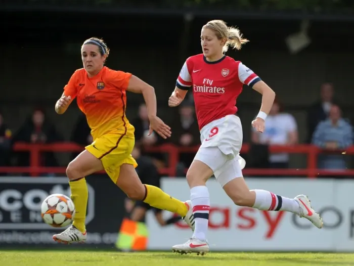 Framed Print : Arsenal Ladies vs. Barcelona: Ellen White vs. Melisa Nicolau in UEFA Women's Champions League Clash Framed Print : Arsenal Ladies vs. Barcelona: Ellen White vs. Melisa Nicolau in UEFA Women's Champions League Clash