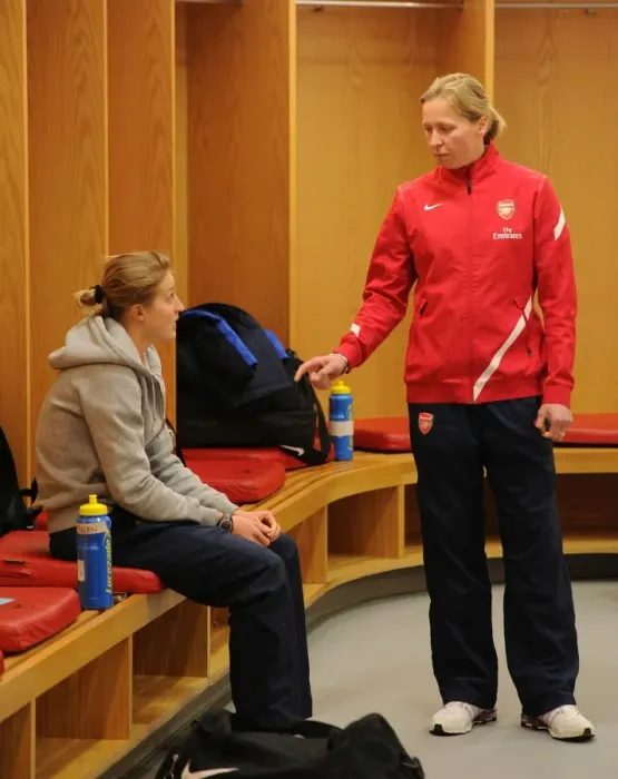 Framed Print : Arsenal Ladies vs. Chelsea LFC: Ellen White and Jayne Ludlow Prepare for WSL Clash at Emirates Stadium