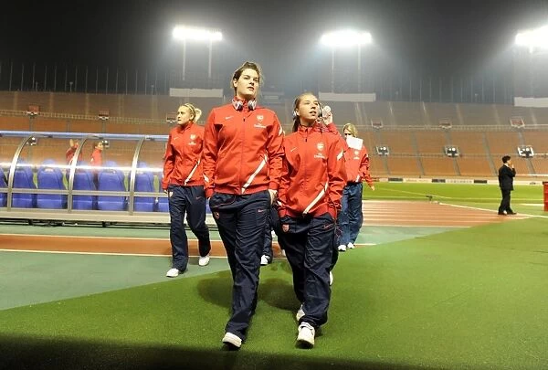 Arsenal Ladies vs INAC Kobe: A 1-1 Draw at Nishigaoka Stadium - Jennifer Beattie and Jordan Nobbs in Action