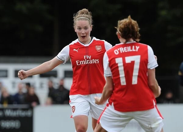 Arsenal Ladies vs. Tottenham Hotspur Ladies: Kim Little and Heather O'Reilly's Unforgettable Goal Celebration (FA Cup 2017)