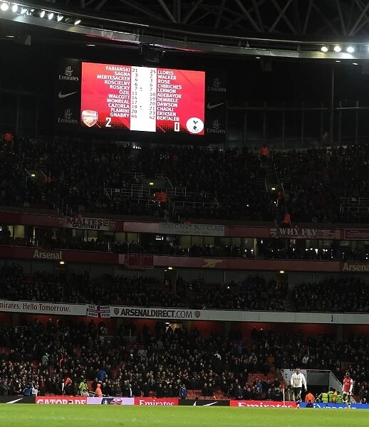 Arsenal Leads Tottenhotspur 2:0 in FA Cup Third Round at Emirates Stadium