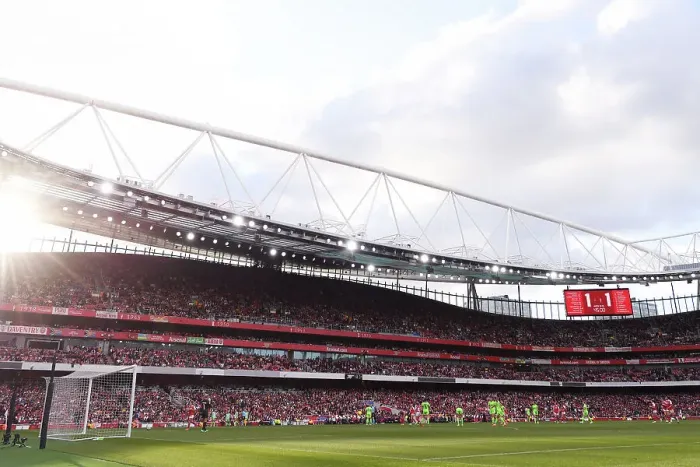 Framed Print : Arsenal Leads VfL Wolfsburg in UEFA Women's Champions League Semifinal at Emirates Stadium