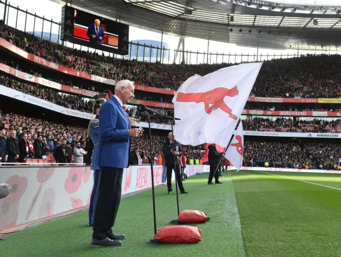 Framed Print : Arsenal Legend Bob Wilson's Pre-Match Reading at Emirates Stadium: Arsenal vs. Watford (2021-22) Framed Print : Arsenal Legend Bob Wilson's Pre-Match Reading at Emirates Stadium: Arsenal vs. Watford (2021-22)