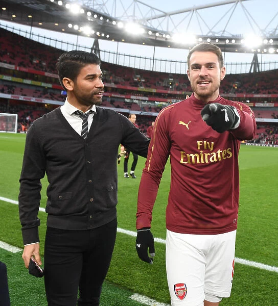 Arsenal Legends: Eduardo and Aaron Ramsey Reunited Ahead of Arsenal v Wolverhampton Wanderers