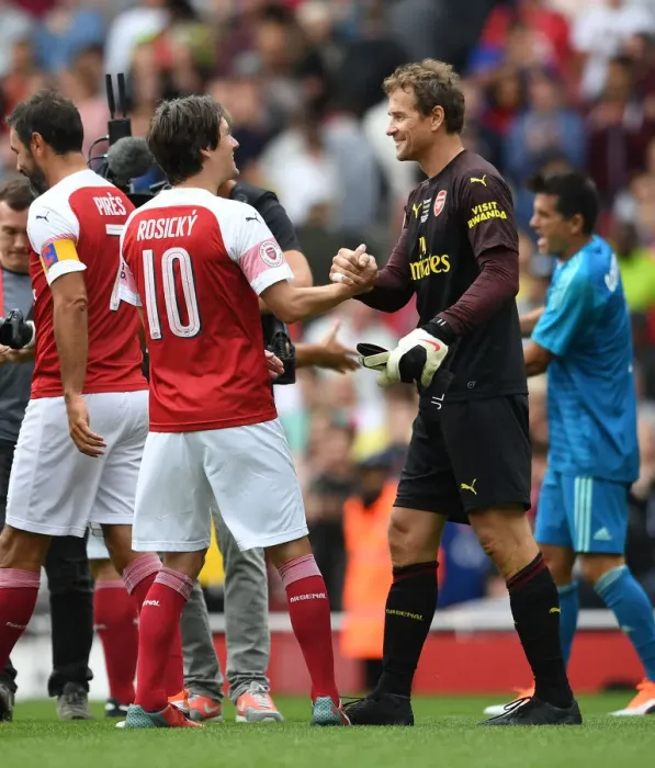 Framed Print : Arsenal Legends: Jens Lehmann and Tomas Rosicky Reunite on the Emirates Field against Real Madrid Legends Framed Print : Arsenal Legends: Jens Lehmann and Tomas Rosicky Reunite on the Emirates Field against Real Madrid Legends