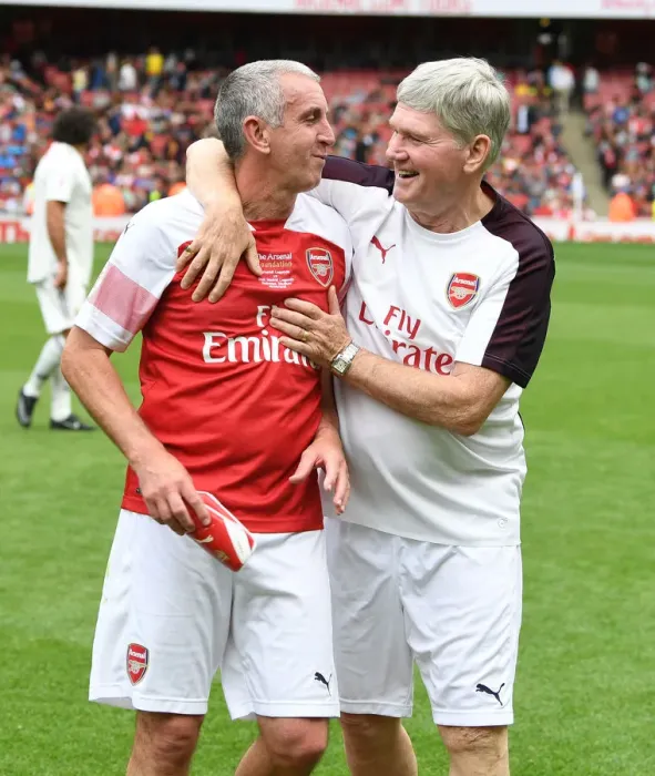 Framed Print : Arsenal Legends: Pat Rice and Nigel Winterburn Reunited at Emirates Stadium Framed Print : Arsenal Legends: Pat Rice and Nigel Winterburn Reunited at Emirates Stadium
