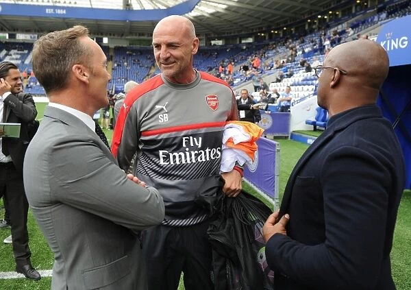 Arsenal Legends Reunite: Bould, Dixon, and Wright at Leicester City Match (2016-17)