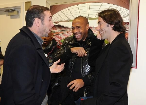 Arsenal Legends Reunite: Thierry Henry, Martin Keown, and Robert Pires at Emirates Stadium